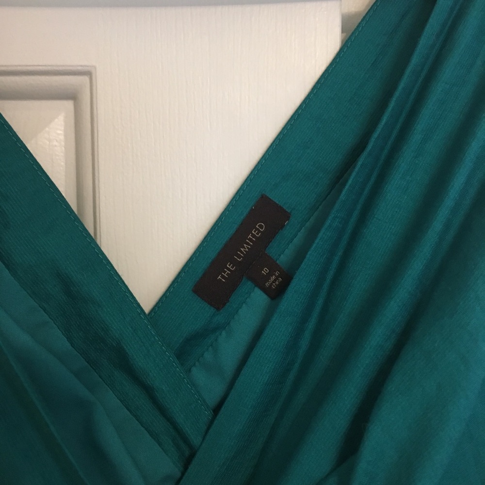 Turquoise sleeveless party dress - Picture 3 of 6